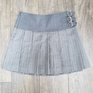 Tilbury Grey Pleated Buckle Skirt - small